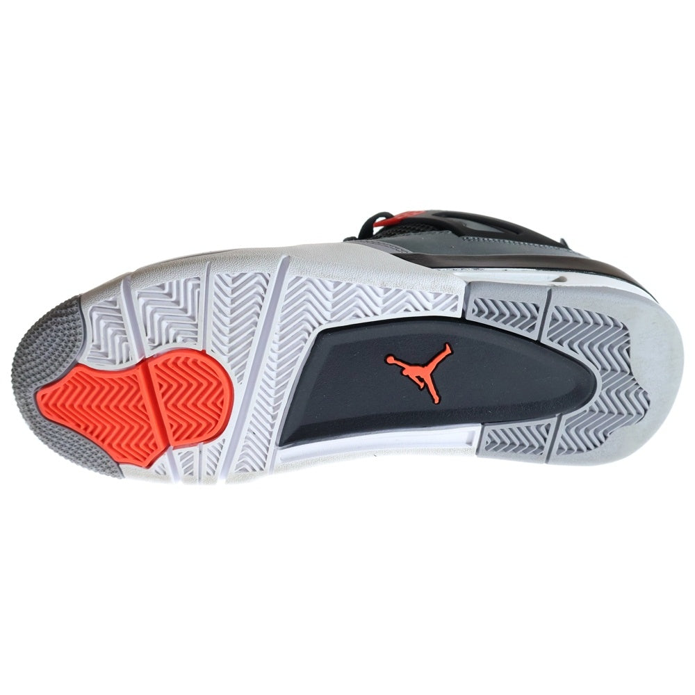 NIKE(ナイキ) AIR JORDAN 4 RETRO INFRARED DH6927-061 エアジョーダン4 レトロ インフラ レッド ハイカットスニーカー グレー/ブラック US9.5/27.5cm