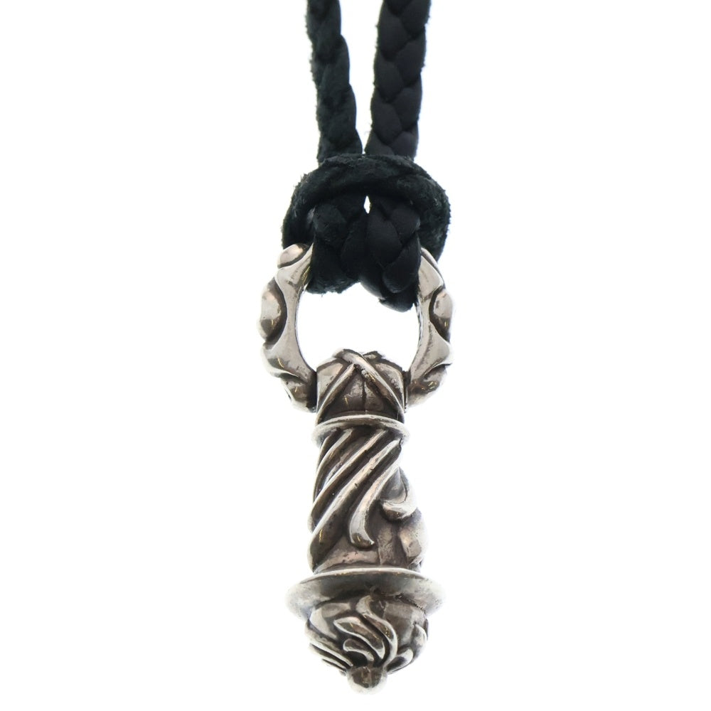 CHROME HEARTS(クロムハーツ) CAMPANA カンパナ レザーブレイド ペンダント ネックレス シルバー/ブラック
