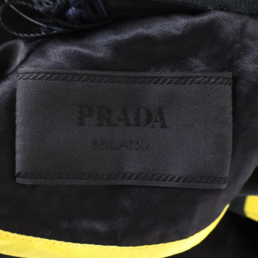 PRADA(プラダ) ロゴプレートデザインブルゾン スタジャン アウター SGC743 ブラック/イエロー