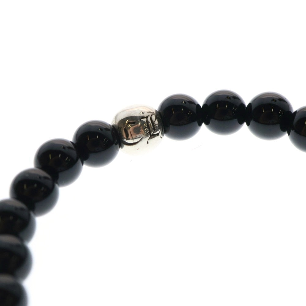 CHROME HEARTS(クロムハーツ) 6mm BEAD ビーズブレスレット ブラック/シルバー