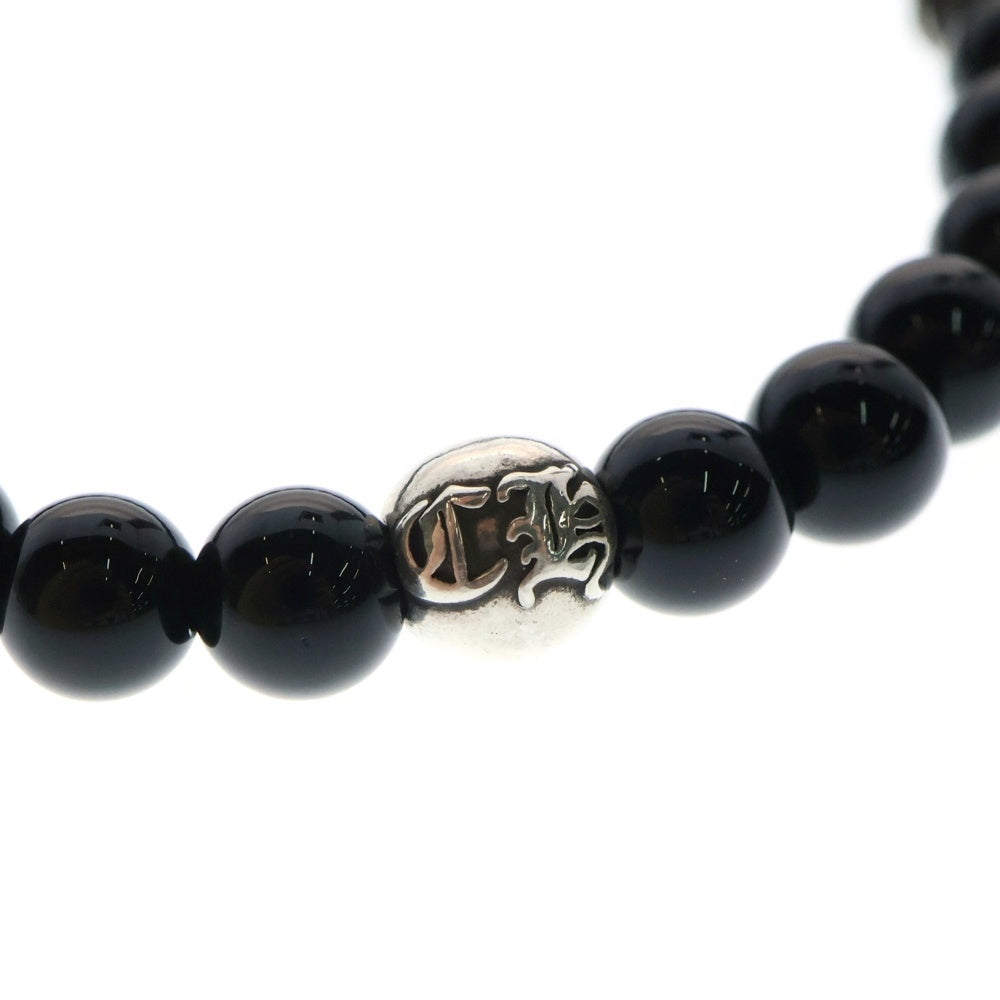CHROME HEARTS(クロムハーツ) 6mm BEAD ビーズブレスレット ブラック/シルバー