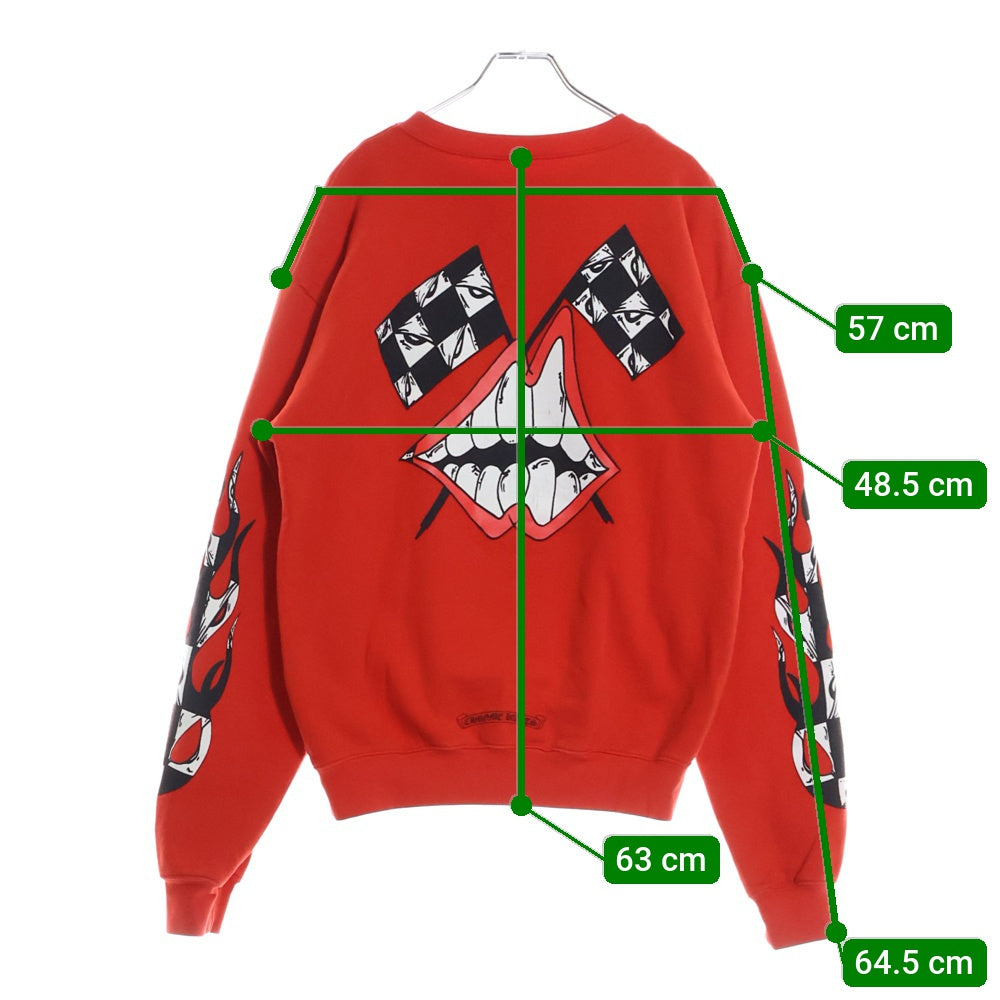 CHROME HEARTS(クロムハーツ) × MATTYBOY PPO Ketchup SWTSHRT マッティボーイ ケチャップ プリント クルーネックスウェットトレーナー レッド