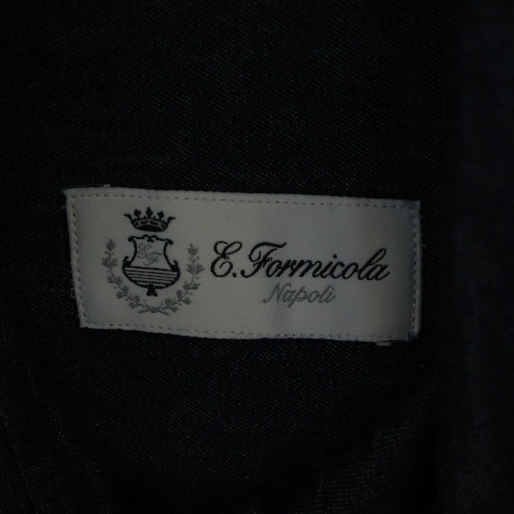 Errico Formicola(エリコフォルミコラ) ポケット付きコットンデニムシャツ インディゴ