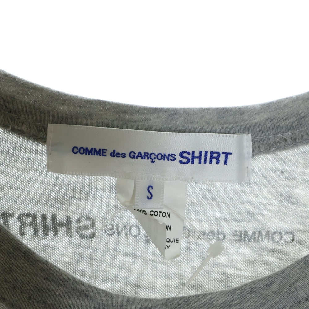 COMME des GARCONS SHIRT(コムデギャルソンシャツ) コットンクルーネック半袖Tシャツ グレー FM-T012