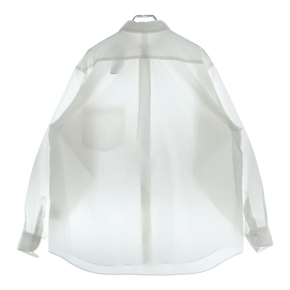 COMOLI(コモリ) 25SS プレーン長袖シャツ ホワイト B01-02001