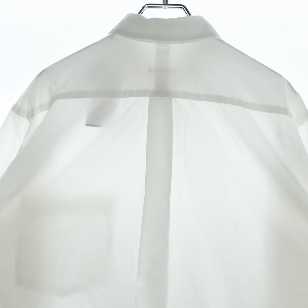 COMOLI(コモリ) 25SS プレーン長袖シャツ ホワイト B01-02001
