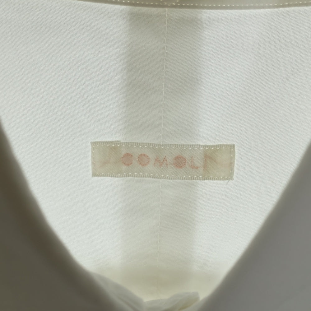 COMOLI(コモリ) 25SS プレーン長袖シャツ ホワイト B01-02001