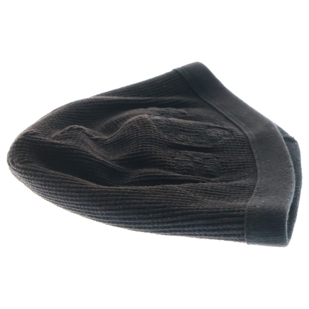 CHROME HEARTS(クロムハーツ) THERMAL BEANIE サーマルビーニー ホースシュークロス刺繍 ニットキャップ 帽子 ブラック