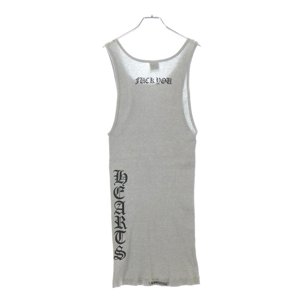 CHROME HEARTS(クロムハーツ) OLD FUCK YOU TANK TOP ファックユープリント リブタンクトップ ノースリーブカットソー グレー