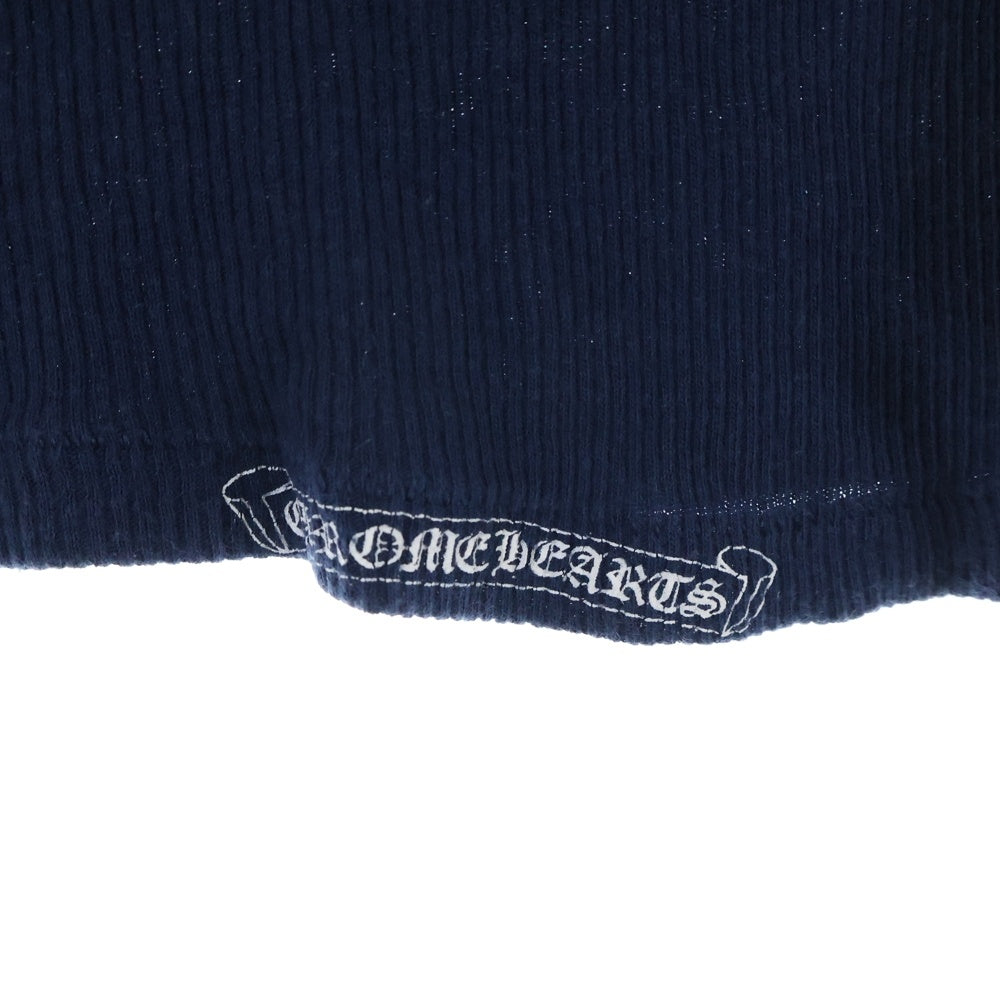 CHROME HEARTS(クロムハーツ) OLD FUCK YOU T BAR TANK TOP ファックユーTバープリント リブタンクトップ ノースリーブカットソー ネイビー