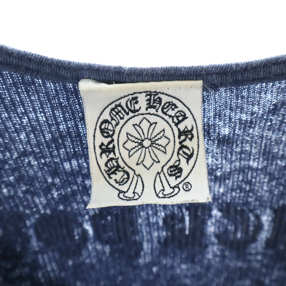 CHROME HEARTS(クロムハーツ) OLD FUCK YOU T BAR TANK TOP ファックユーTバープリント リブタンクトップ ノースリーブカットソー ネイビー