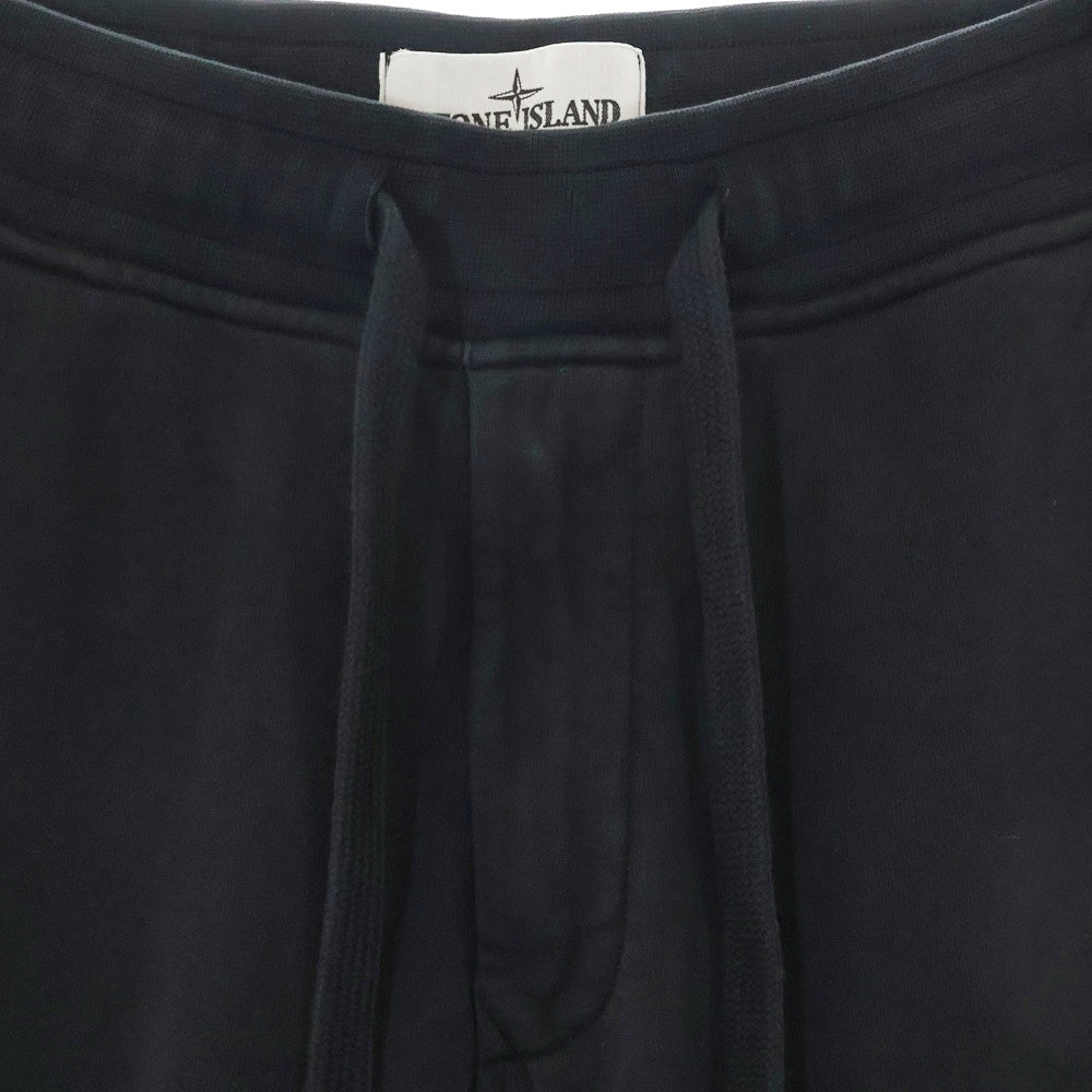STONE ISLAND(ストーンアイランド) CARGO PANTS 791564551 スウェットカーゴパンツ ロゴパッチ付き ブラック