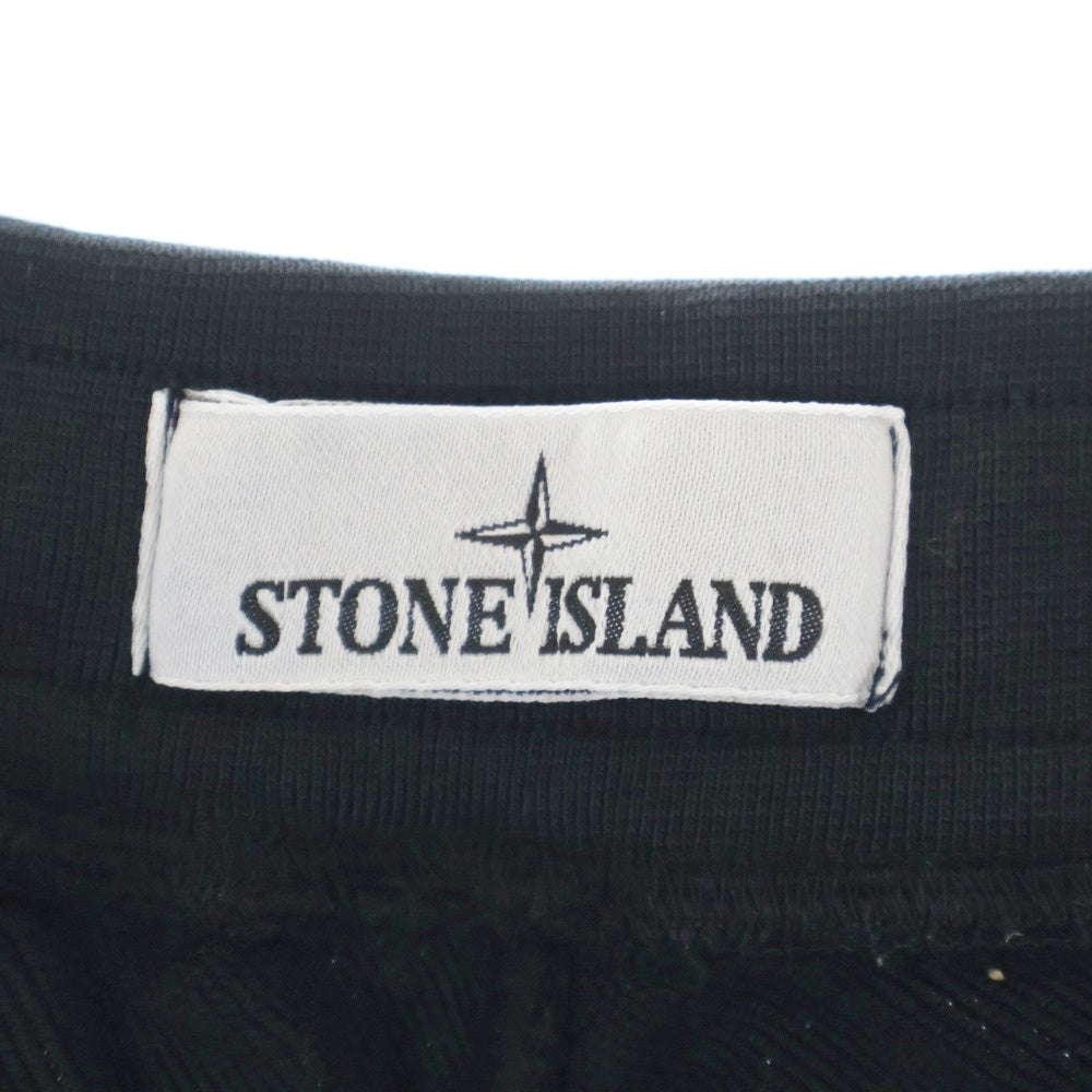 STONE ISLAND(ストーンアイランド) CARGO PANTS 791564551 スウェットカーゴパンツ ロゴパッチ付き ブラック