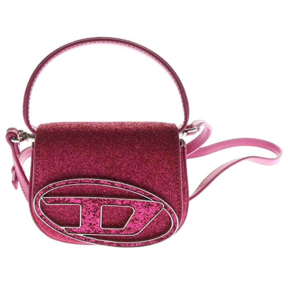 DIESEL(ディーゼル) 1DR XS 2WAY グリッターロゴミニショルダーバッグ ハンドバッグ X08709 ピンク レディース
