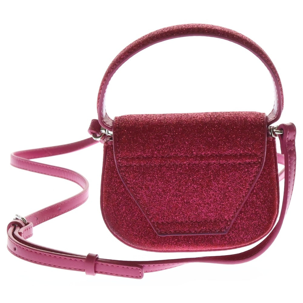 DIESEL(ディーゼル) 1DR XS 2WAY グリッターロゴミニショルダーバッグ ハンドバッグ X08709 ピンク レディース