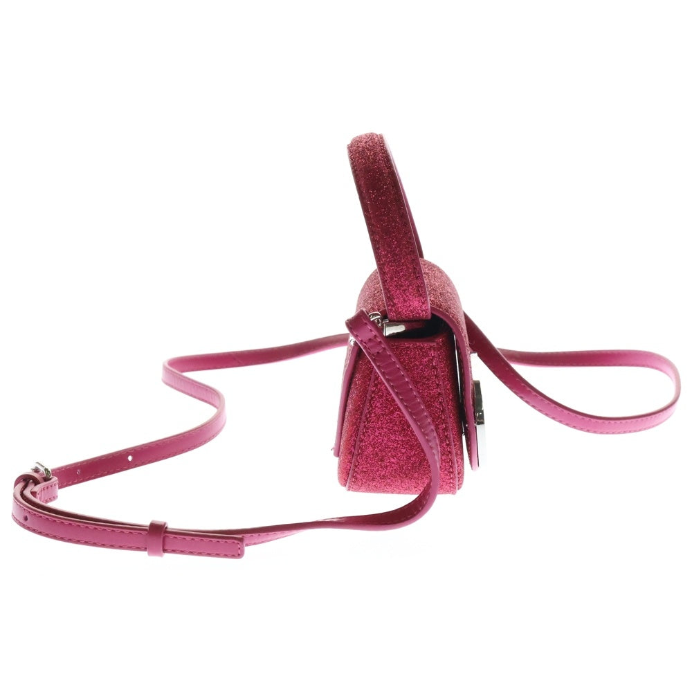 DIESEL(ディーゼル) 1DR XS 2WAY グリッターロゴミニショルダーバッグ ハンドバッグ X08709 ピンク レディース