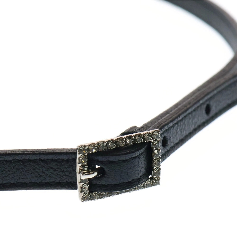 SAINT LAURENT PARIS(サンローランパリ) スワロバックル レザーベルト GRZ710085 ブラック