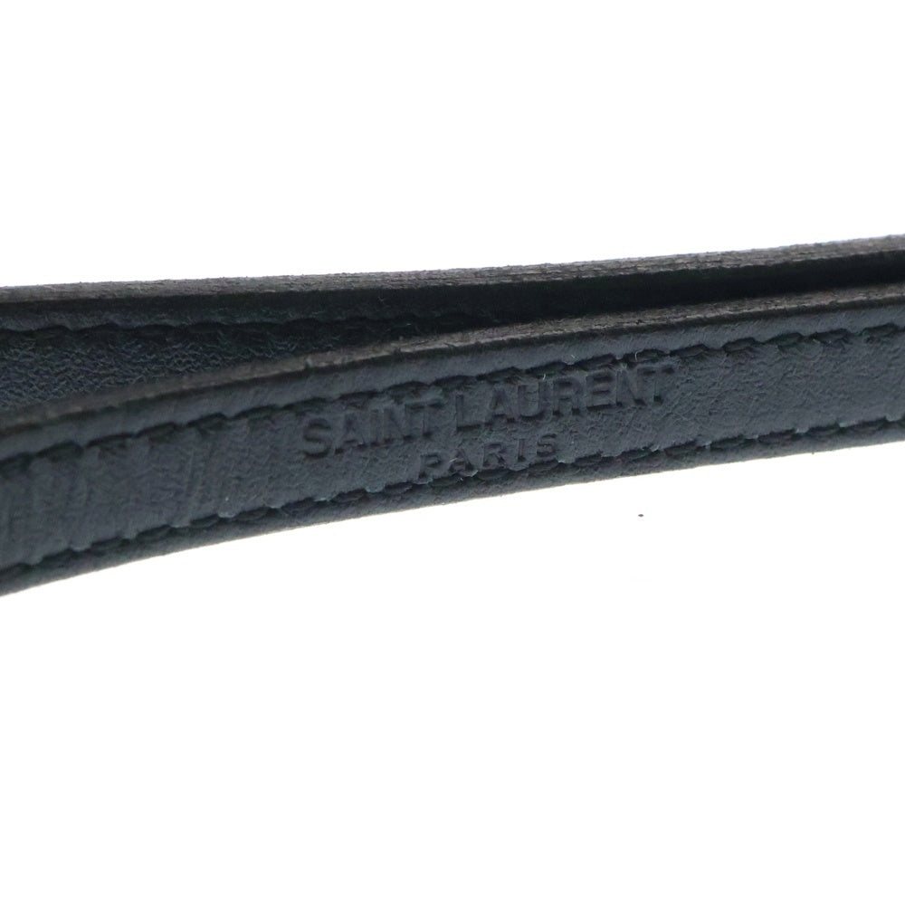 SAINT LAURENT PARIS(サンローランパリ) スワロバックル レザーベルト GRZ710085 ブラック