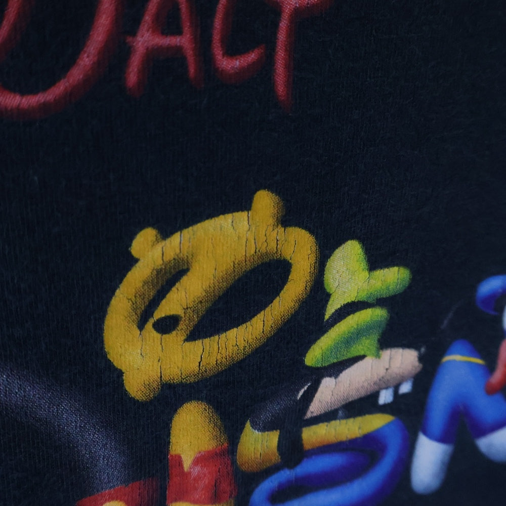 VINTAGE(ヴィンテージ) 90s DISNEY WORLD ディズニー プリント半袖Tシャツ カットソー ブラック