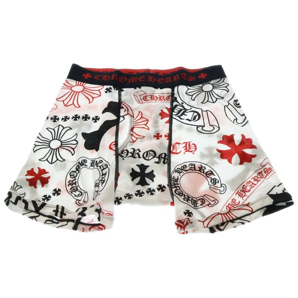 CHROME HEARTS(クロムハーツ) UNDERWEAR CLASSIC RIB BO ステンシル ボクサーパンツ ホワイト
