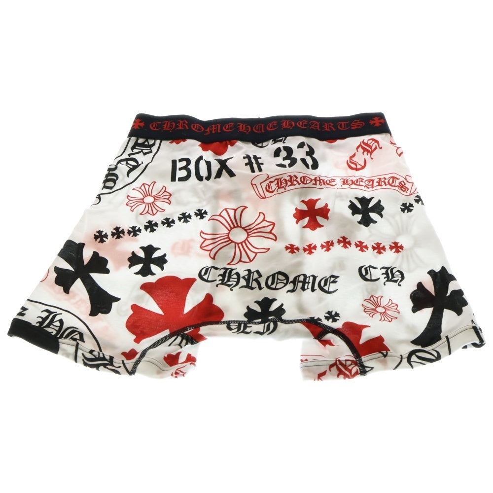 CHROME HEARTS(クロムハーツ) UNDERWEAR CLASSIC RIB BO ステンシル ボクサーパンツ ホワイト