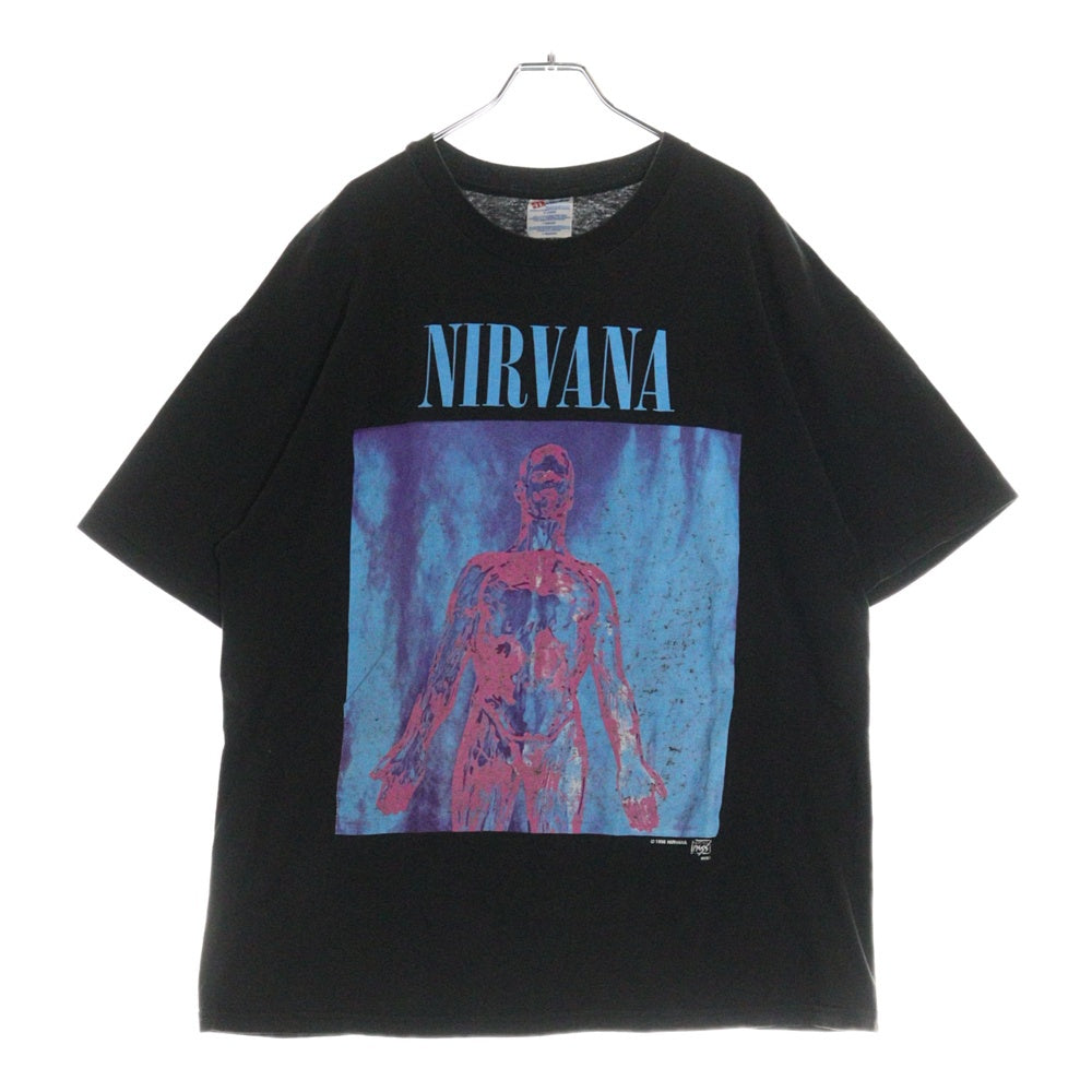 VINTAGE(ヴィンテージ) 90s NIRVANA SLIVER BACKSTAGE PASS FITS ニルヴァーナ スリヴァー 両面プリント半袖Tシャツ カットソー ブラック
