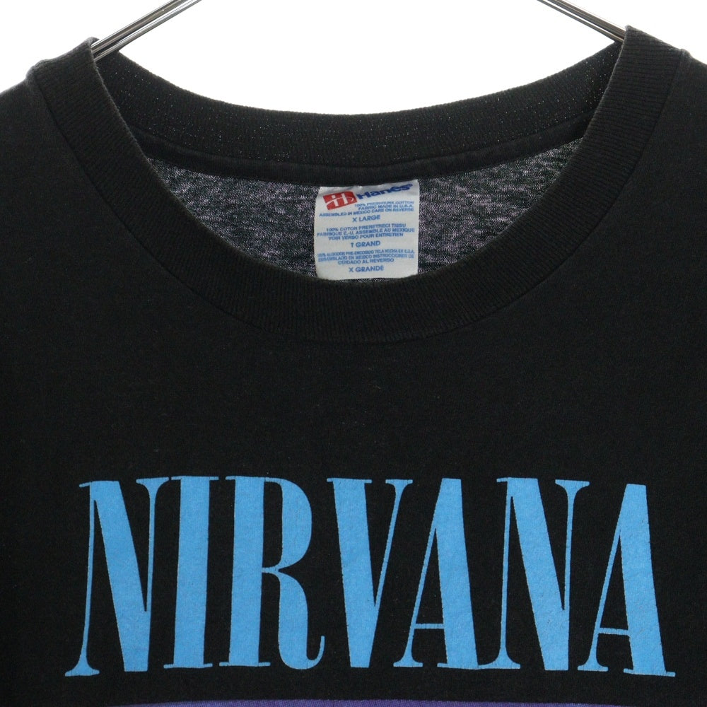 VINTAGE(ヴィンテージ) 90s NIRVANA SLIVER BACKSTAGE PASS FITS ニルヴァーナ スリヴァー 両面プリント半袖Tシャツ カットソー ブラック