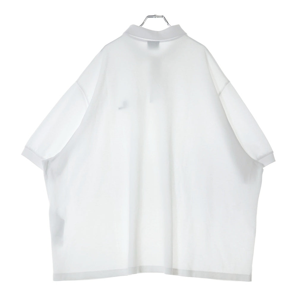 BALENCIAGA(バレンシアガ) 24SS BBロゴ刺繍オーバーサイズ半袖ポロシャツ 791001 TQVM7 ホワイト