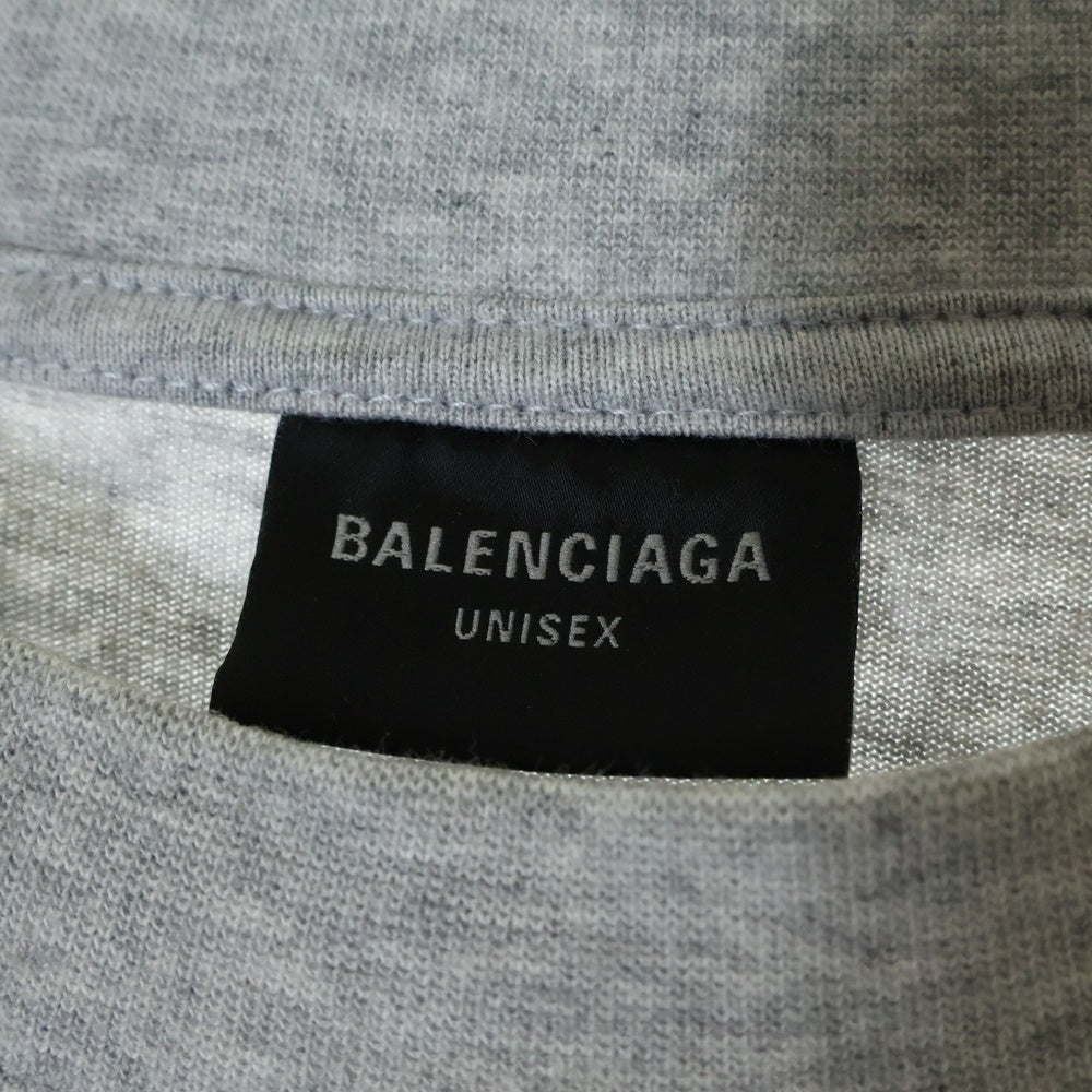 BALENCIAGA(バレンシアガ) 23SS BE KIND BERLIN OVERSIZED T-SHIRT ビーカインド ロゴオーバーサイズ半袖Tシャツ カットソー 739028 TPVD5 グレー