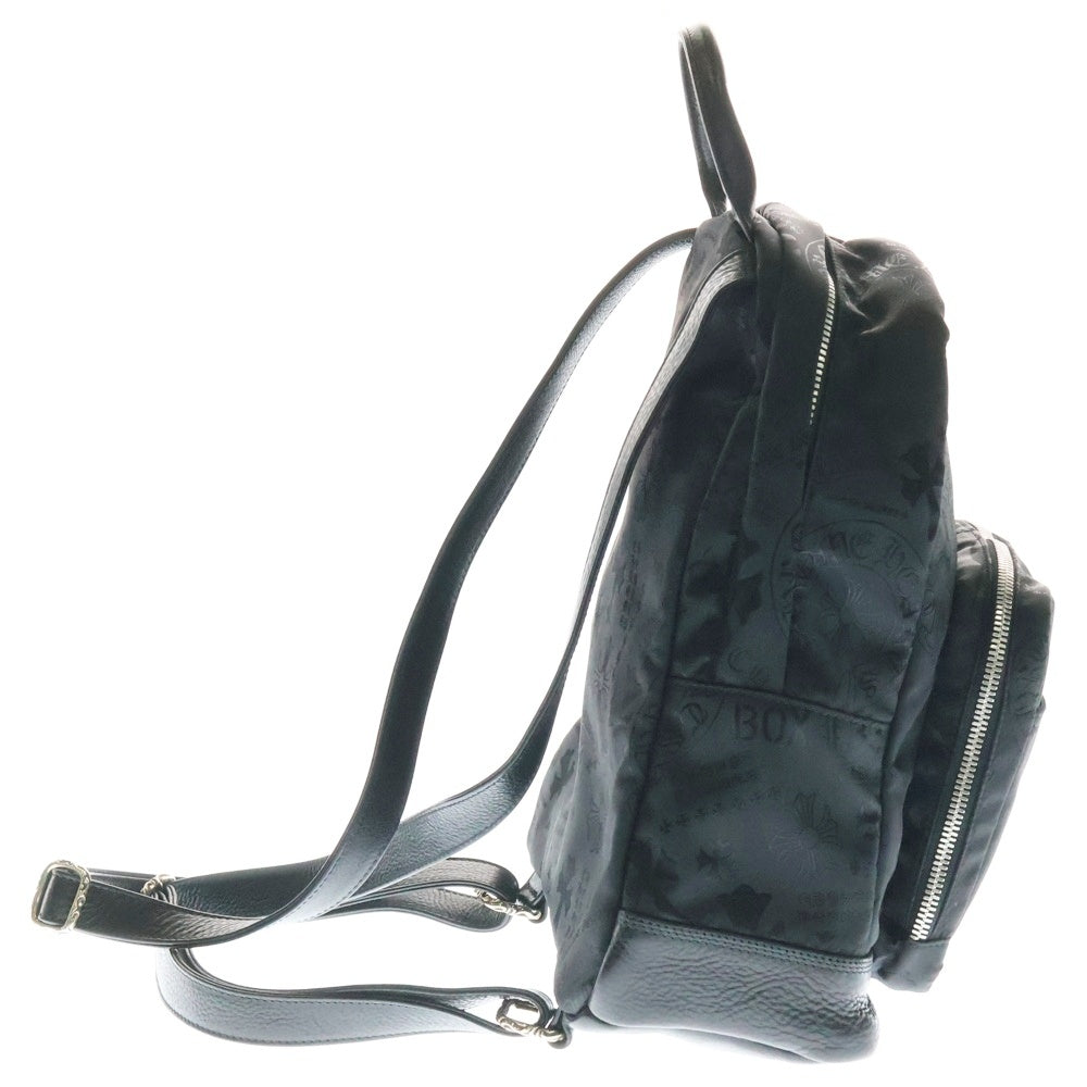 CHROME HEARTS(クロムハーツ) 7TH GRADE MINI マルチロゴ総柄 ダガージップ ナイロンミニバックパック リュック ブラック
