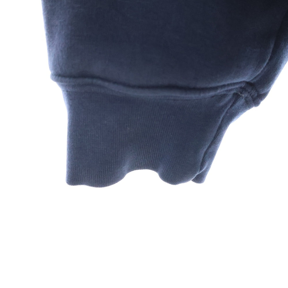 CHROME HEARTS(クロムハーツ) OLD HORSESHOE ZIP HOODIE オールド ホースシュー 袖フローラルプリント サーマル裏地 ダガージップパーカー ネイビー
