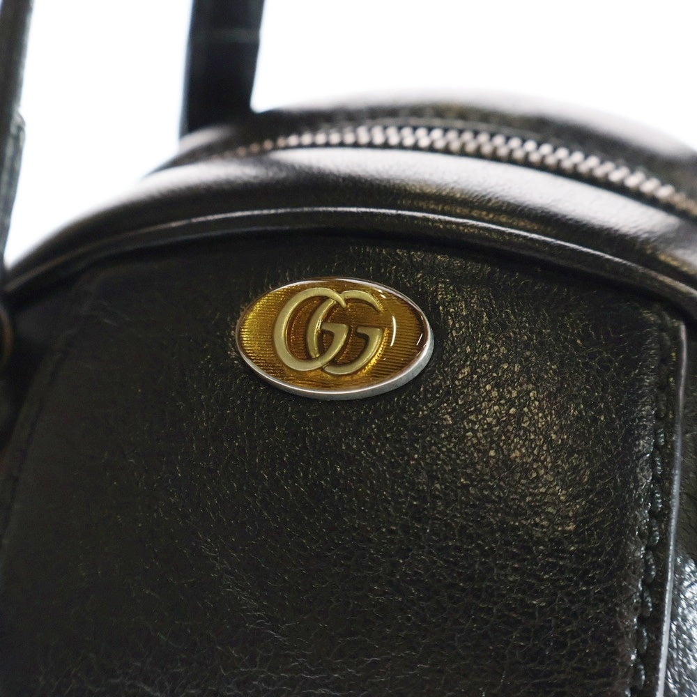 GUCCI(グッチ) シェルバスケット レザー2WAYハンドバッグ 547855 ブラック