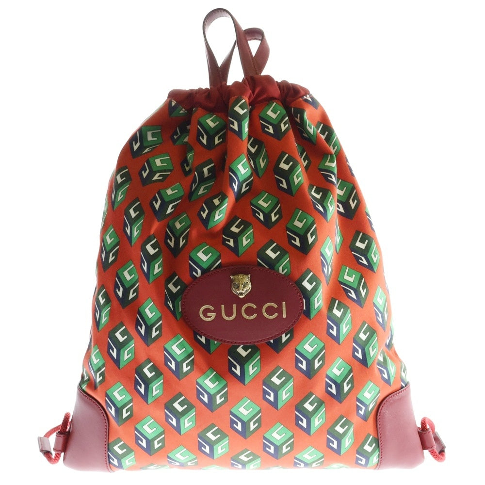 GUCCI(グッチ) ドローストリング キューブ バックパック 473872 レッド