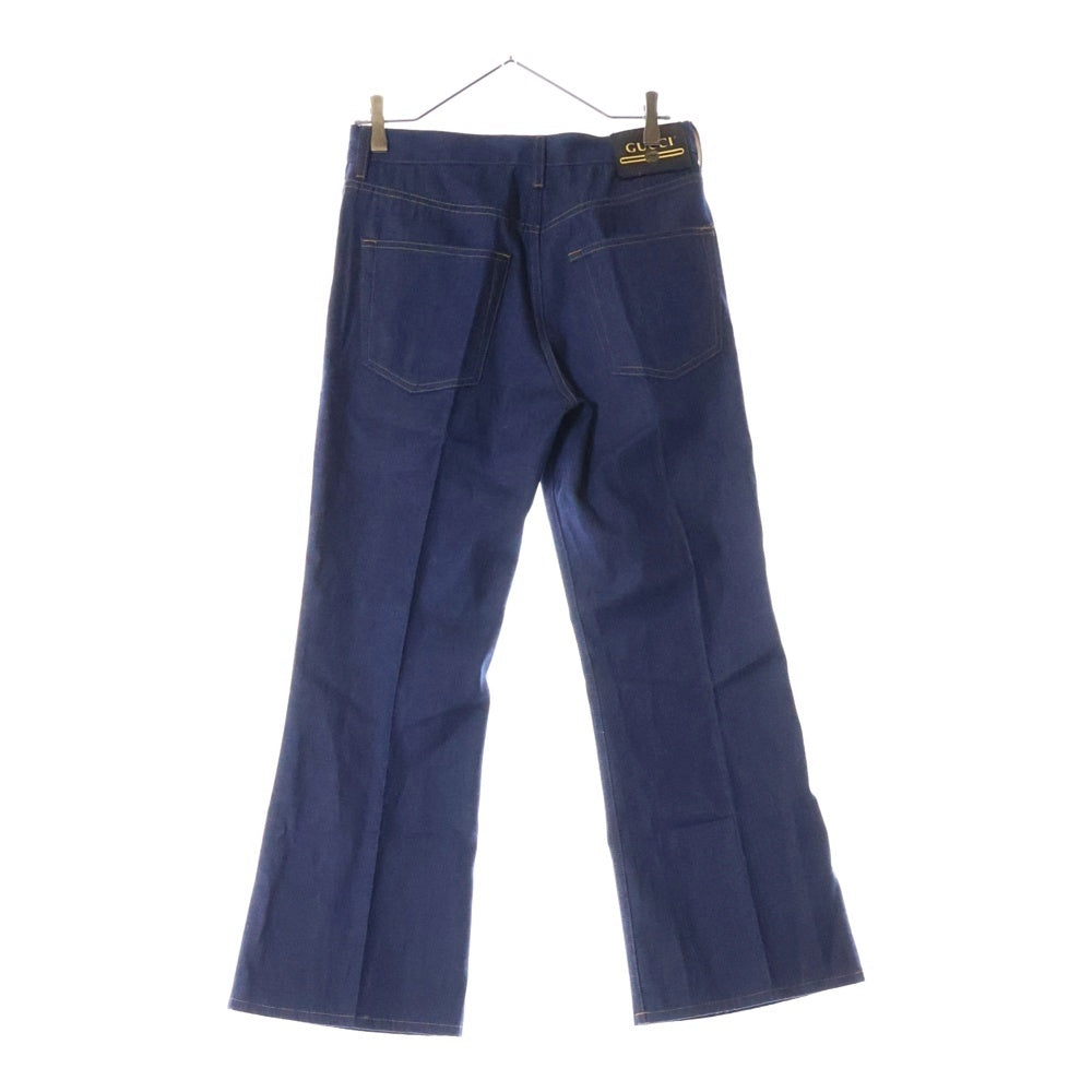 GUCCI(グッチ) ロゴパッチ ブーツカットパンツ 634135 XDA93 インディゴ