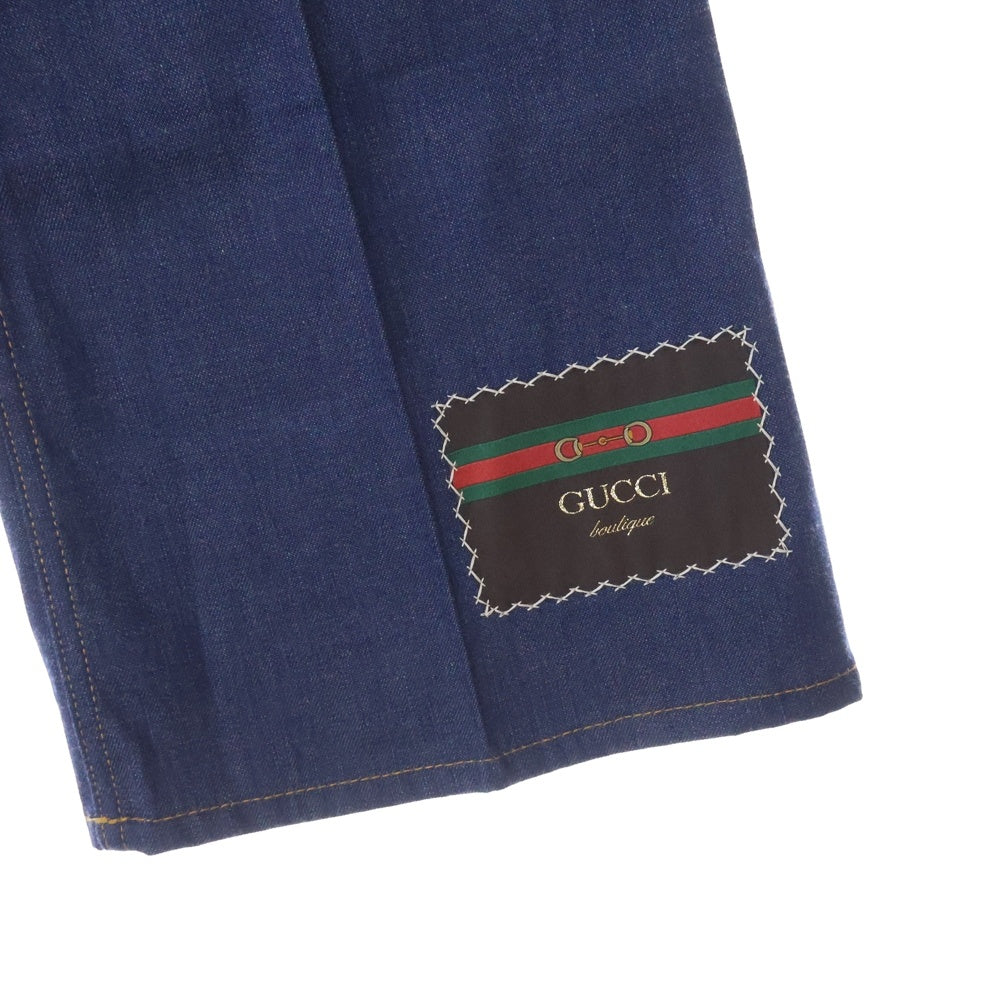 GUCCI(グッチ) ロゴパッチ ブーツカットパンツ 634135 XDA93 インディゴ