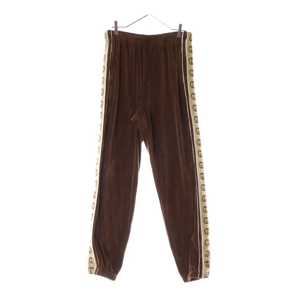 GUCCI(グッチ) サイドライン ベロ ルーズショニエールトラックパンツ 574097 XJA6U ブラウン