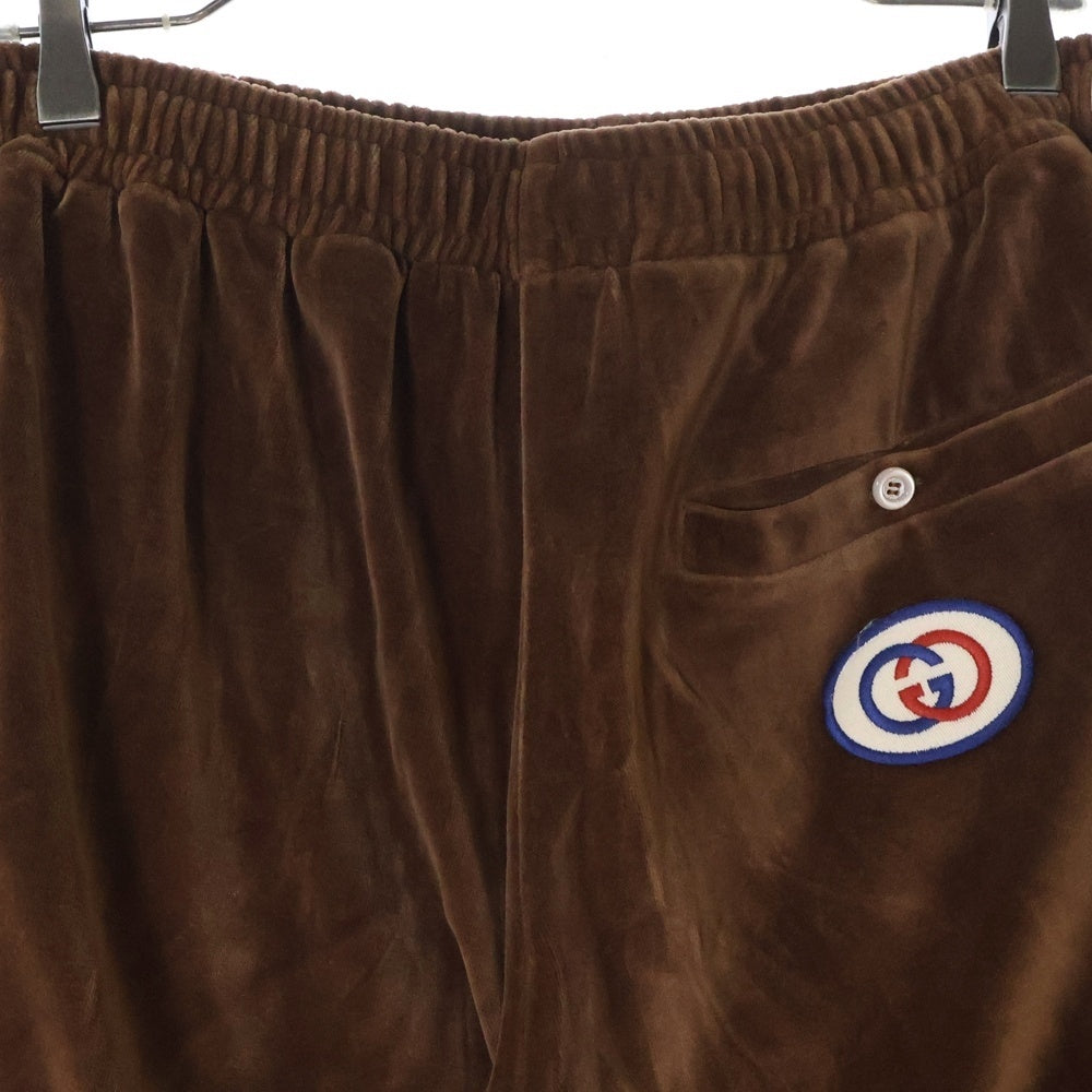 GUCCI(グッチ) サイドライン ベロ ルーズショニエールトラックパンツ 574097 XJA6U ブラウン