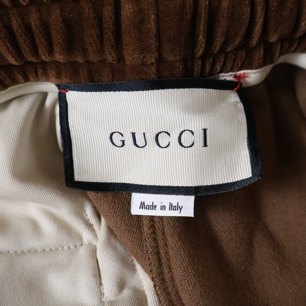 GUCCI(グッチ) サイドライン ベロ ルーズショニエールトラックパンツ 574097 XJA6U ブラウン