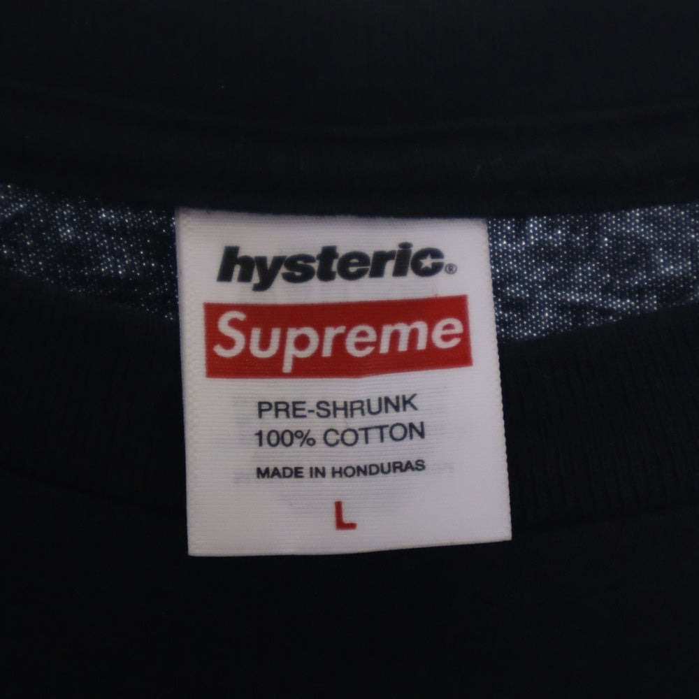 SUPREME(シュプリーム) 24AW ×Hysteric Glamour Pin Up Tee ヒステリックグラマー ピンアップ 半袖Tシャツ ブラック