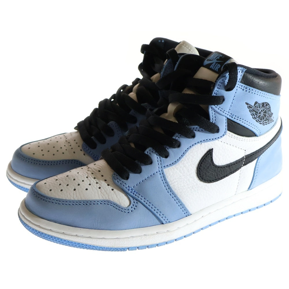 NIKE(ナイキ) AIR JORDAN 1 RETRO HIGH OG UNIVERCITY BLUE エアジョーダン1 ユニバーシティーブルー ハイカットスニーカー ブルー/ホワイト US7.5/25.5cm 555088-134
