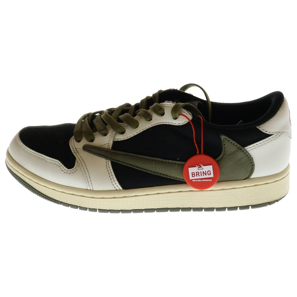 NIKE(ナイキ) ×TRAVIS SCOTT WMNS AIR JORDAN 1 LOW OG Medium Olive DZ4137-106 トラヴィススコット ウィメンズ エアジョーダン1 ローカットスニーカー US9/26cm