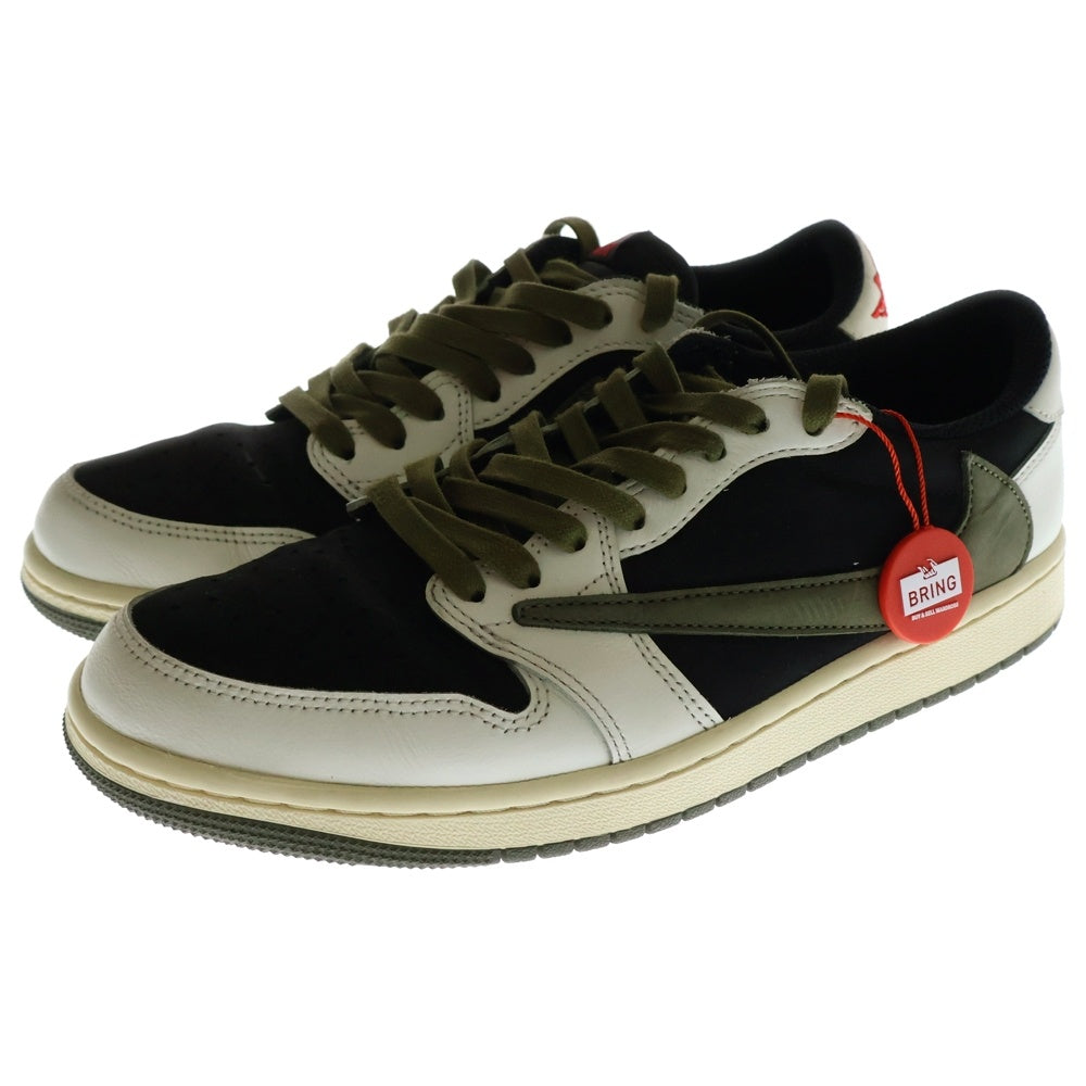 NIKE(ナイキ) ×TRAVIS SCOTT WMNS AIR JORDAN 1 LOW OG Medium Olive DZ4137-106 トラヴィススコット ウィメンズ エアジョーダン1 ローカットスニーカー US9/26cm