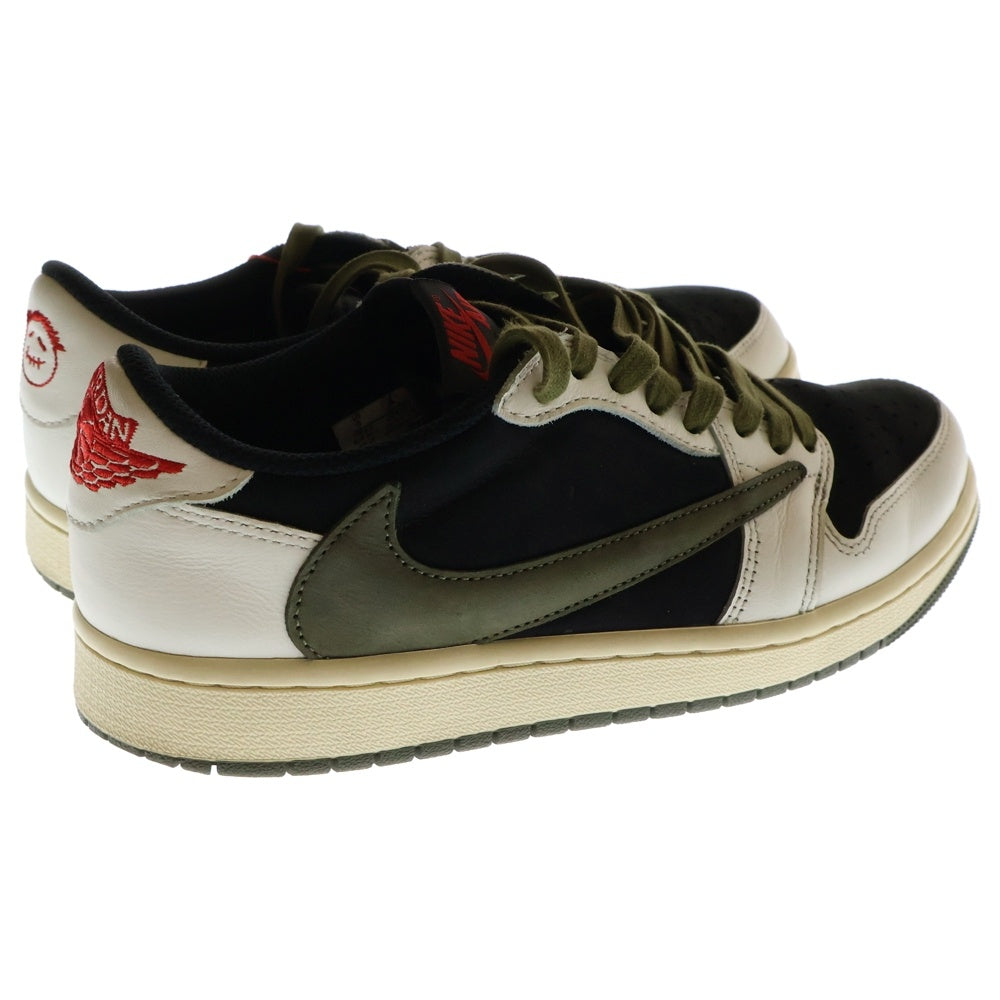 NIKE(ナイキ) ×TRAVIS SCOTT WMNS AIR JORDAN 1 LOW OG Medium Olive DZ4137-106 トラヴィススコット ウィメンズ エアジョーダン1 ローカットスニーカー US9/26cm