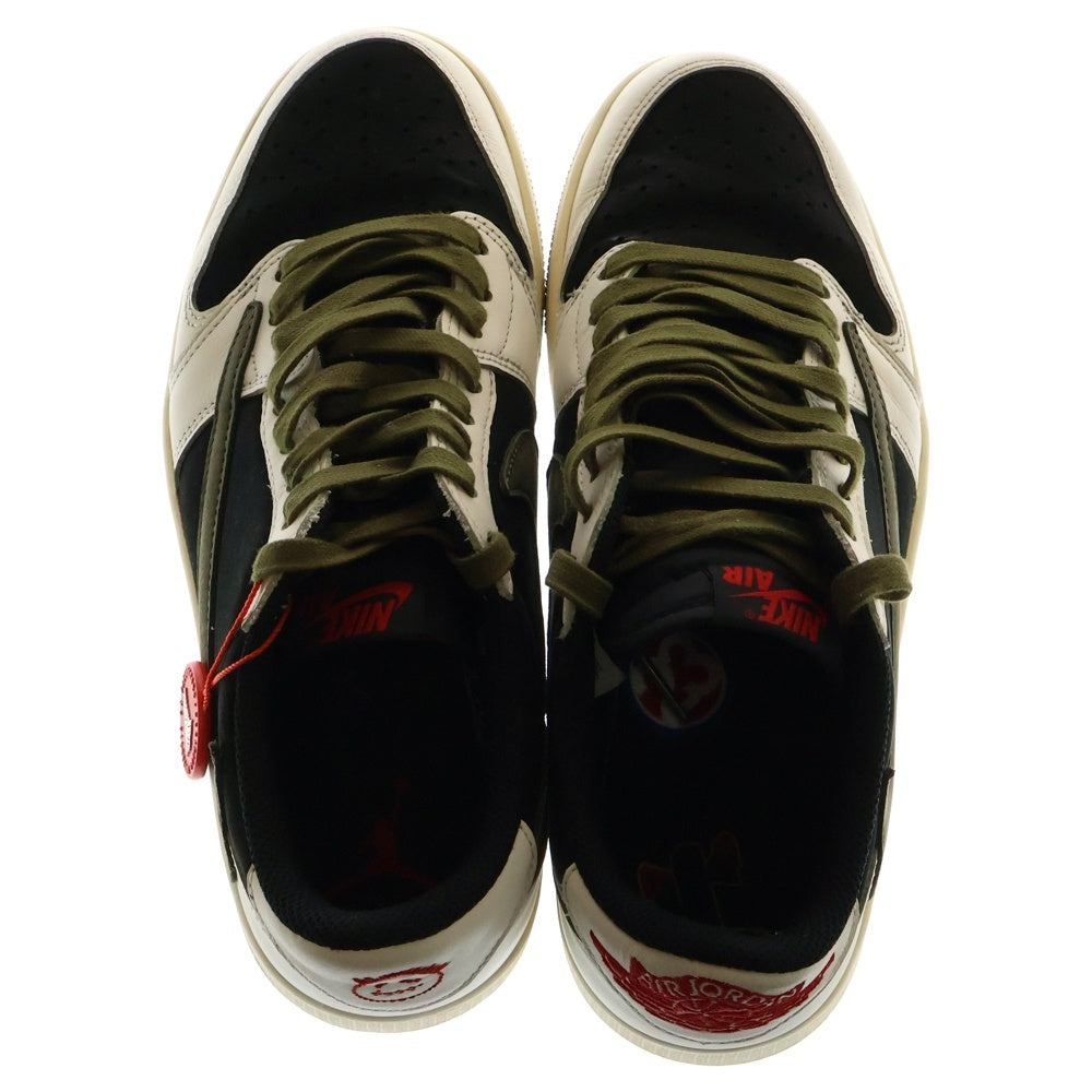 NIKE(ナイキ) ×TRAVIS SCOTT WMNS AIR JORDAN 1 LOW OG Medium Olive DZ4137-106 トラヴィススコット ウィメンズ エアジョーダン1 ローカットスニーカー US9/26cm