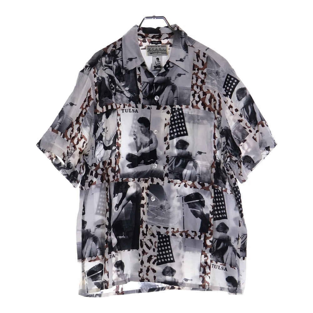 WACKO MARIA(ワコマリア) 21SS LARRY CLARK TULSA HAWAIIAN SHIRT S/S ラリークラーク 開襟シャツ 半袖シャツ ホワイト/グレー/ブラウン