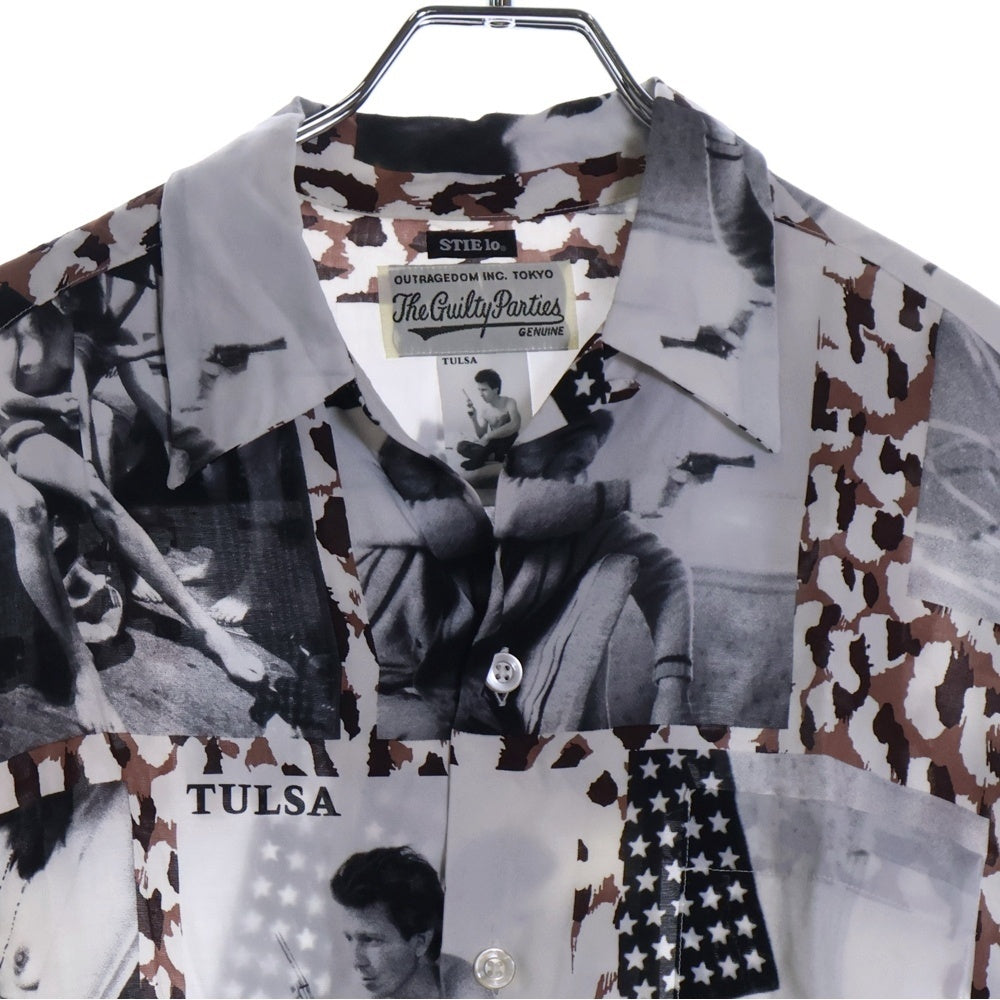 WACKO MARIA(ワコマリア) 21SS LARRY CLARK TULSA HAWAIIAN SHIRT S/S ラリークラーク 開襟シャツ 半袖シャツ ホワイト/グレー/ブラウン