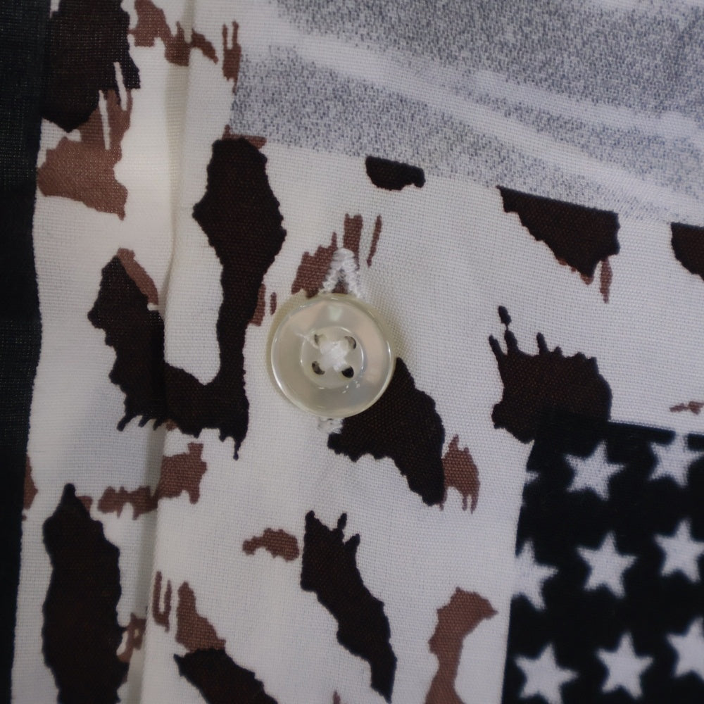 WACKO MARIA(ワコマリア) 21SS LARRY CLARK TULSA HAWAIIAN SHIRT S/S ラリークラーク 開襟シャツ 半袖シャツ ホワイト/グレー/ブラウン