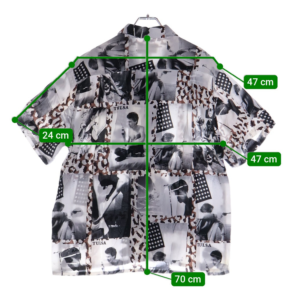 WACKO MARIA(ワコマリア) 21SS LARRY CLARK TULSA HAWAIIAN SHIRT S/S ラリークラーク 開襟シャツ 半袖シャツ ホワイト/グレー/ブラウン
