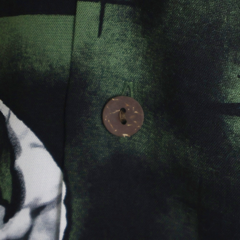 WACKO MARIA(ワコマリア) 22SS 56TATTOO STUDIO HAWAIIAN SHIRT S/S タトゥースタジオ スカルプリント 開襟シャツ 半袖シャツ グリーン/ブラック