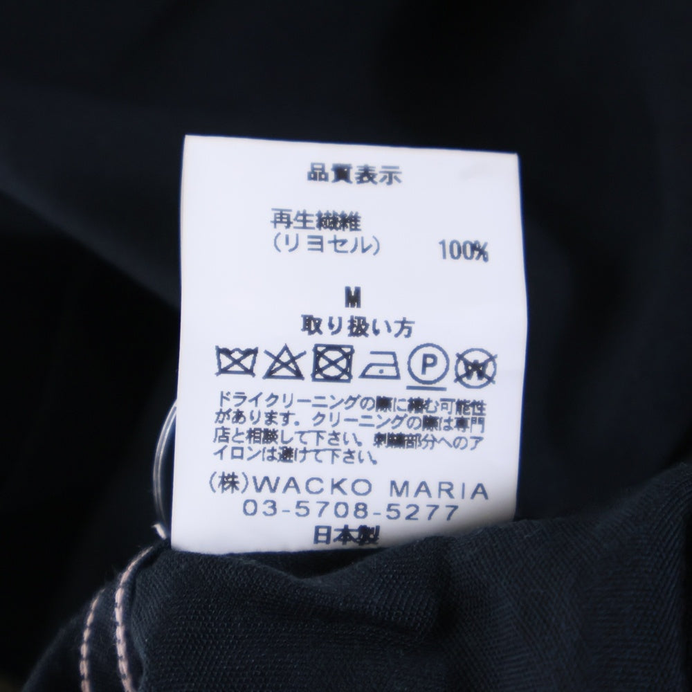 WACKO MARIA(ワコマリア) HAWAIIAN SHIRT L/S アームドラゴン刺繍 開襟シャツ 長袖シャツ ブラック